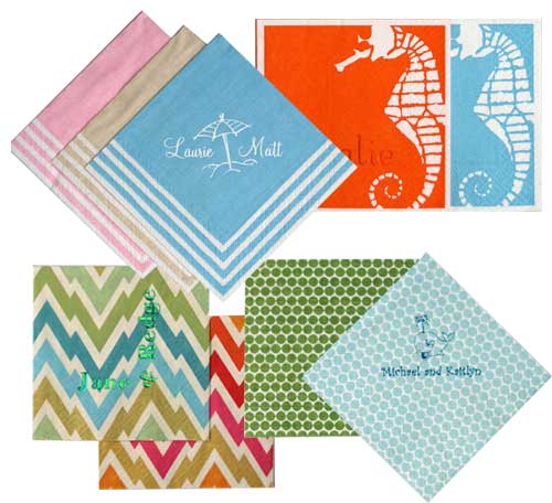 custom imprinted pattern napkins